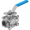 Ball valve Series: VZBE Stainless steel/PTFE Handle PN63 Internal thread (NPT) 1.1/2" (40)